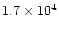 $1.7\times 10^{4}$