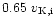 $0.65~v_{{\rm K},{\rm i}}$