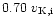 $0.70~ v_{{\rm K},{\rm i}}$