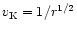 $v_{\rm K}=1/r^{1/2}$