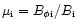 $\mu _{\rm i}=B_{\phi {\rm i}}/B_{\rm i}$