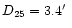 $D_{25}=3.4 \hbox{$^\prime$ }$