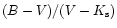 $(B-V)/(V-K_{\rm s})$