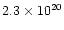 $2.3\times10^{20}$