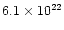 $6.1\times10^{22}$