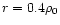 $r= 0.4\rho_0$