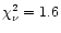$\chi_\nu^2 = 1.6$