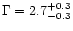 $\Gamma = 2.7^{+0.3}_{-0.3}$