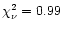 $\chi^2_{\nu} = 0.99$