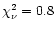 $\chi^2_\nu = 0.8$