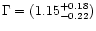 $\Gamma = (1.15^{+0.18}_{-0.22})$