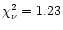 $\chi^2_{\nu} = 1.23$