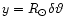$y=R_{\odot}\delta\vartheta$