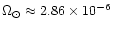 $\Omega_{\odot}\approx 2.86\times
10^{-6}$