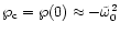 $\wp_{\rm c}=\wp(0)\approx -\tilde{\omega}_0^2$