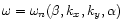 $\omega=\omega_n(\beta,k_x,k_y,\alpha)$
