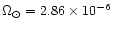 $\Omega_{\odot}=2.86\times 10^{-6}$