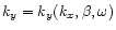 $k_y=k_y(k_x,\beta,\omega)$