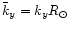 $\bar{k}_y=k_yR_{\odot}$