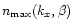$n_{\rm max}(k_x,\beta)$