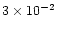 $3\times 10^{-2}$