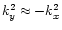 $k_y^2\approx -k_x^2$