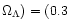 $\Omega _\Lambda )=(0.3$