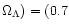 $\Omega _\Lambda )=(0.7$