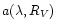 $a(\lambda,R_V)$