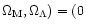 $\Omega _{\rm M},\Omega _\Lambda )=(0$