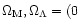 $\Omega _{\rm M},\Omega _\Lambda =(0$
