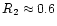 $R_2 \approx
0.6$