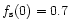 $f_{\rm s}(0)=0.7$