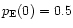 $p_{\rm E}(0)=0.5$