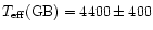 $T_{\rm eff}({\rm GB}) = 4400\pm 400$