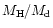 $M_{\rm H}/M_{\rm d}$