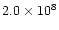 $2.0\times 10^8$