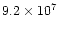 $9.2\times 10^7$