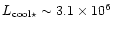 $L_{\rm cool\star}\sim 3.1\times10^6$