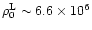 $\rho_0^{\rm L}\sim 6.6\times 10^6$