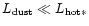 $L_{\rm dust}\ll L_{\rm hot\ast}$