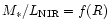 $M_{\ast}/L_{\rm NIR} = f(R)$