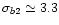 $\sigma_{b 2} \simeq 3.3$