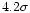 $ 4.2\sigma$