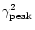 $\gamma^2_{\rm peak}$