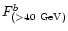 $F^b_{\rm (>40~GeV)}$