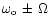 $\omega _{\rm o}\,\pm\, \Omega$