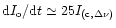 ${\rm d}I_{\rm o}/{{\rm d}t}\simeq 25I_{({\rm c},\Delta\nu)}$