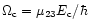 $\Omega _{\rm c}=\mu _{23}E_{\rm c}/\hbar$