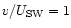 $v/U_{{\rm SW}}=1$